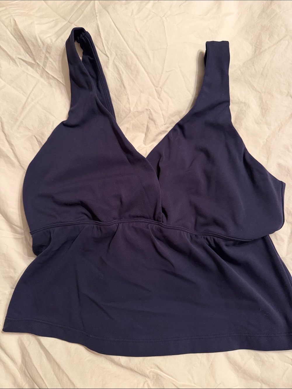 Navy Supportive V-Neck Bralette Top - Women